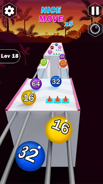 Color Ball Run Number Merge screenshot 2