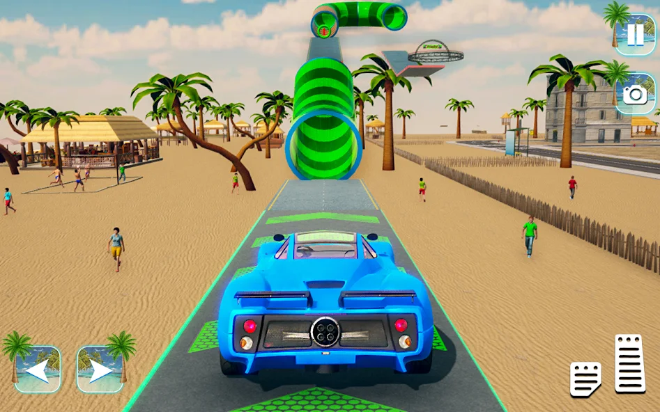 Ramp Car Stunts - Beach Racing screenshot 3