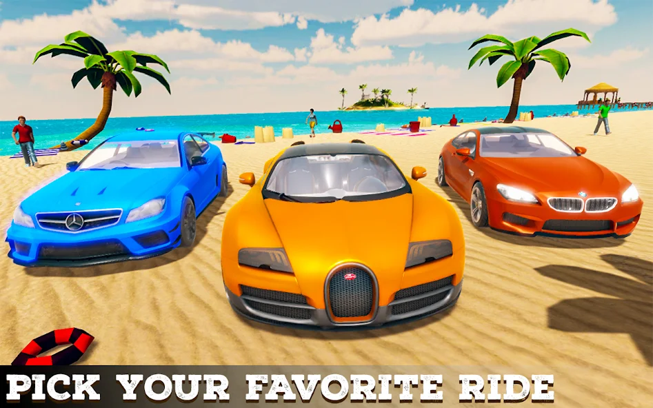 Ramp Car Stunts - Beach Racing screenshot 4