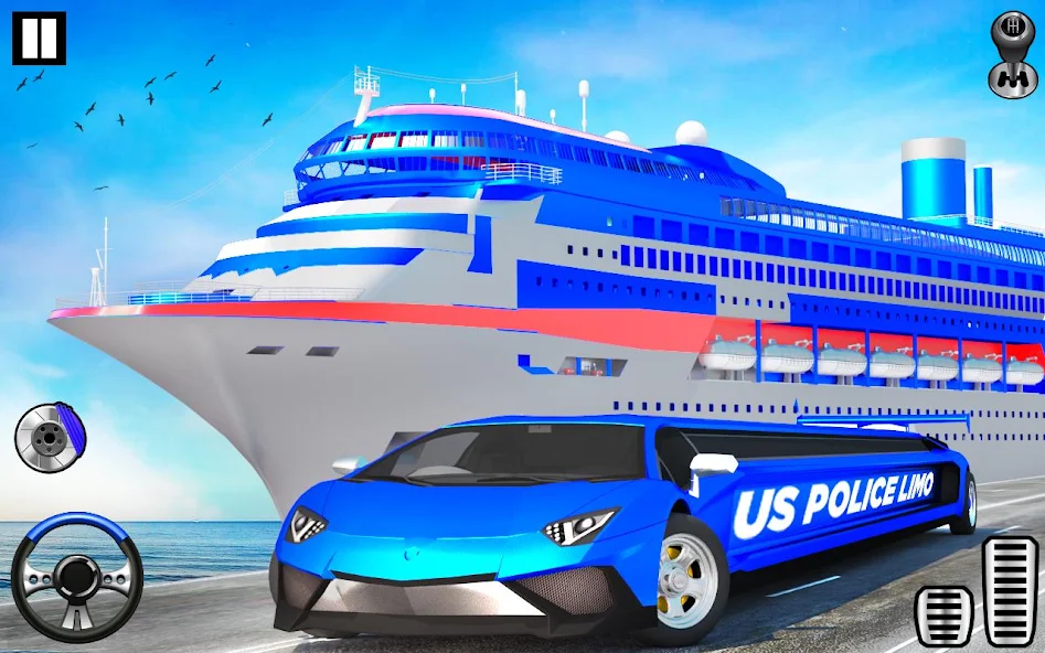 US Police Limo Transporter Truck 2020 game image 3