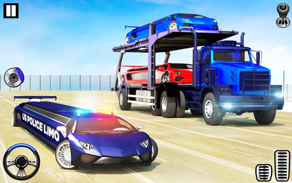 US Police Limo Transporter Truck 2020 game image 4
