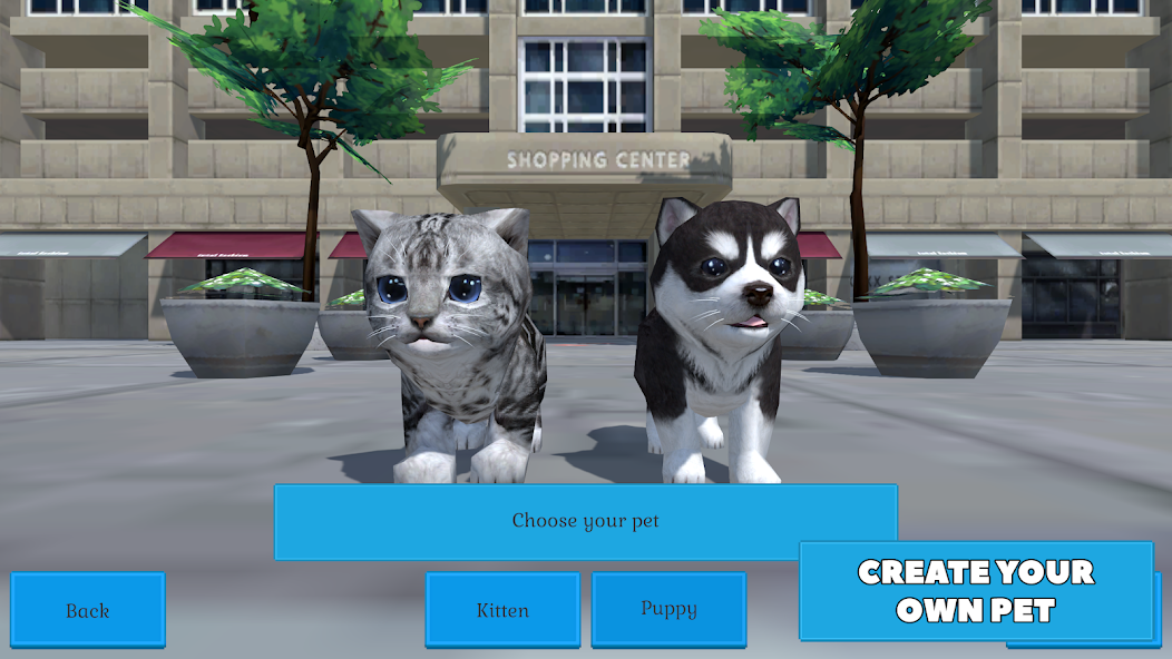 Cute Pocket Cat And Puppy 3D