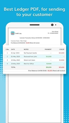 CreditLog: Udhar Khata Book, Ledger Account screenshot 2