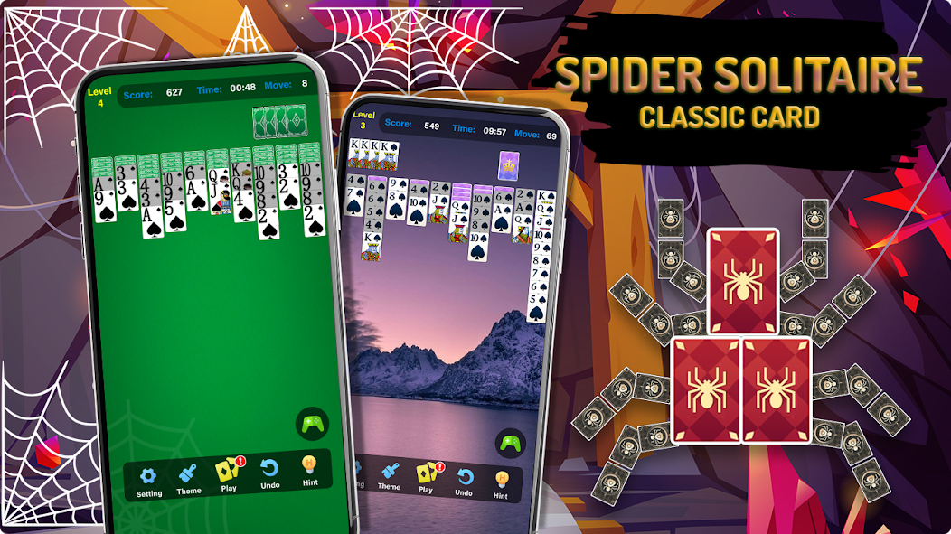Spider Solitaire Classic Card Game screenshot 1