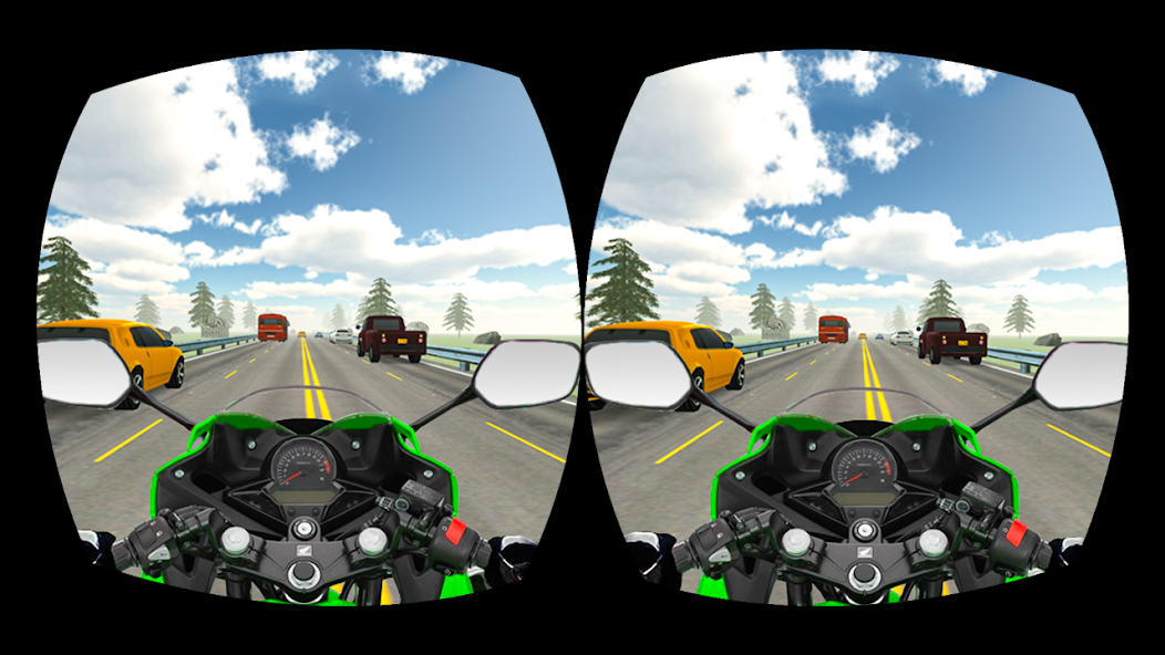 VR Highway Traffic Bike Racer screenshot 2