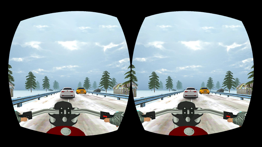 VR Highway Traffic Bike Racer screenshot 4