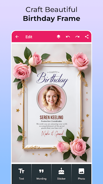 Birthday Photo Frames screenshot 2
