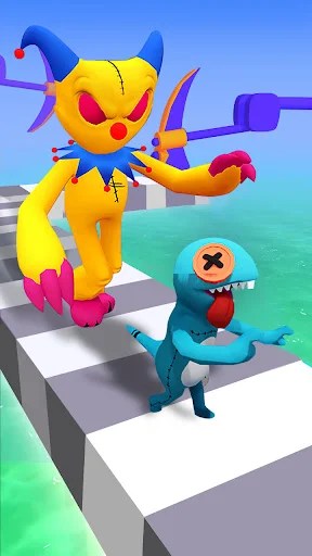 Blue Monster: Rainbow Survival gameplay screenshot 2
