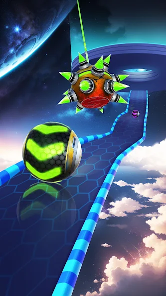 Space Rolling Balls Race screenshot 1