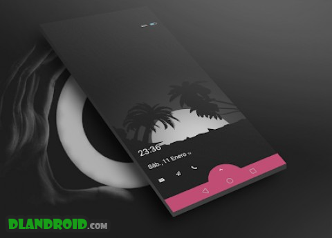 DARK Elegant TS7E UI for Klwp 1.0 preview screenshot 2