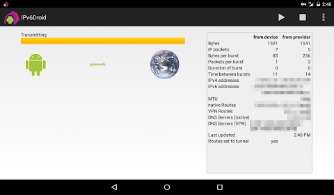IPv6Droid screenshot 2