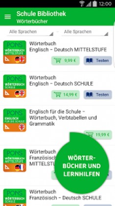 PONS School Library for language learning screenshot 2
