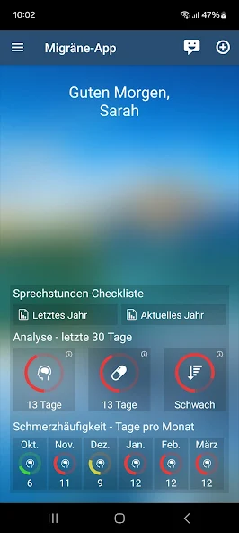 Migräne-App screenshot 1