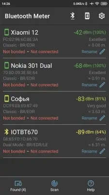 Bluetooth Signal Meter screenshot 2