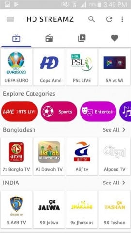 HD Streamz modded app screenshot 2