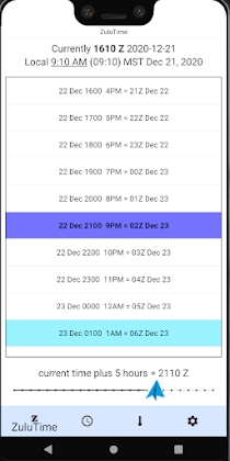 Aviator's Zulu Time Widget screenshot 2