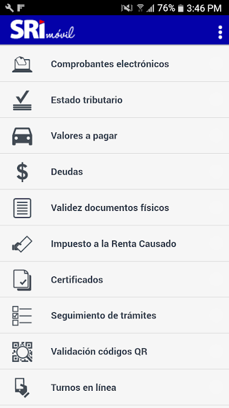 SRIMovil screenshot 1