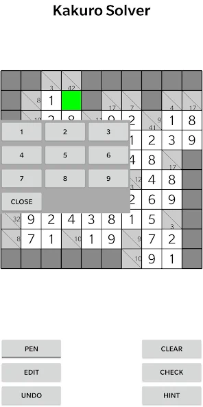 Kakuro Solver screenshot 2