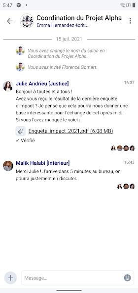 Tchap screenshot 3