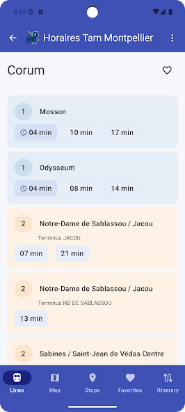 Horaires TAM Montpellier screenshot 3