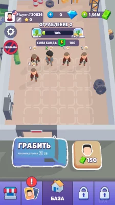 Merge Gangster Heist vs Police gameplay screenshot 1