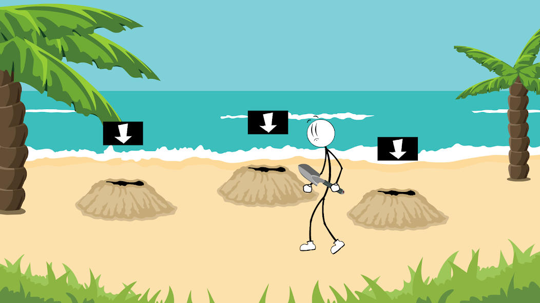 Stickman Escaping the Island screenshot 2