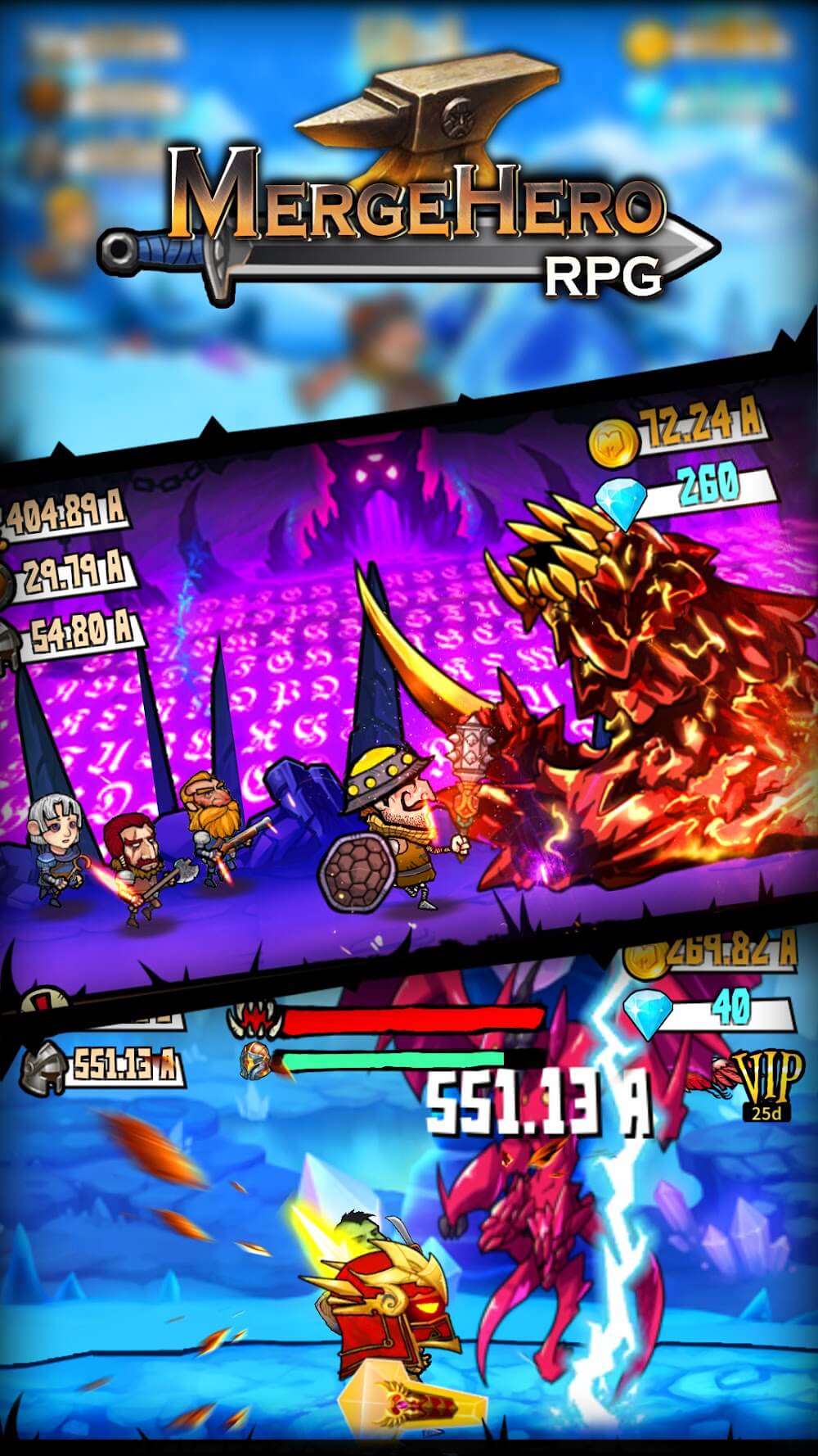 Idle Games: RPG Merge Hero screenshot 4
