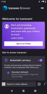 Iceraven Browser screenshot 1