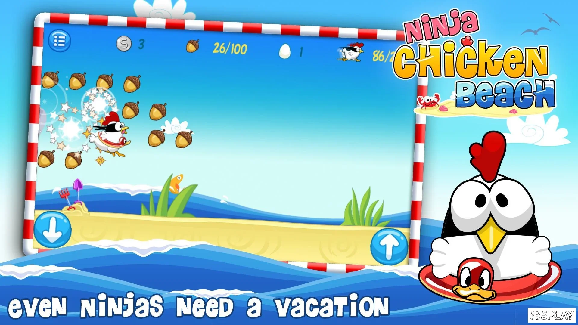 Ninja Chicken Beach