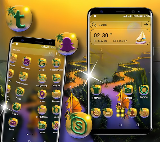Mystery River Launcher Theme screenshot 2