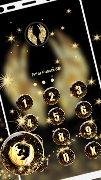Golden Angel Wings Theme Launcher screenshot 4