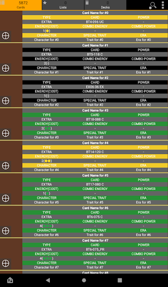 Database for Super Ball TCG screenshot 5