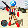Army Capitaine american Stickman Rope Hero OffRoad screenshot 1