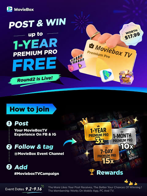 MovieBoxTV Event: Win a Free Premium Pro Package | TikTok