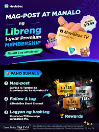 🎉 Gusto mong manalo ng 1-year Moviebox Premium Membership na nagkakahalaga ng ₱1,200? Live na ang MovieBoxTV Round 2! 🚨 PANO SUMALI: 1. Mag-post sa FB & IG tungkol sa experience mo sa MovieBoxTV 2.