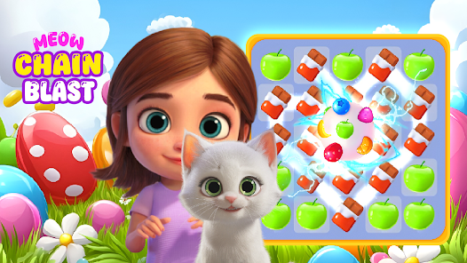 Authentic gameplay images from Meow Chain Blast MOD APK