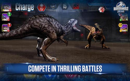 Jurassic World The Game dinosaur battle