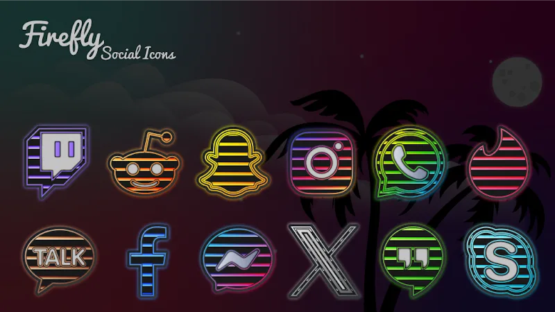 Firefly Neon Icon Pack screenshot 3