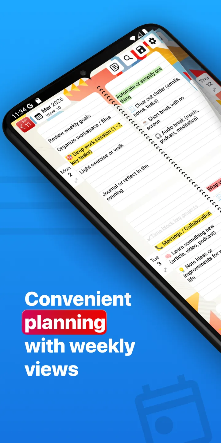 Weekly Planner screenshot 1