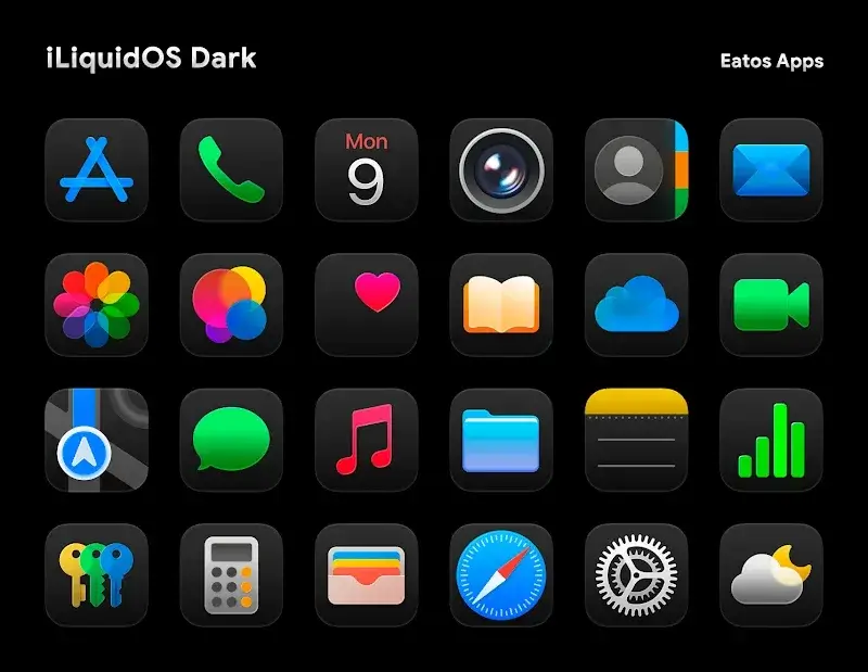 iLiquidDark - Icon Pack screenshot 4