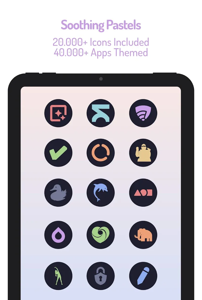 Pastel Dark Icon Pack screenshot 6