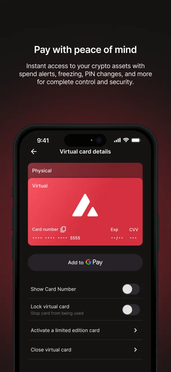 Avalanche Card screenshot 3