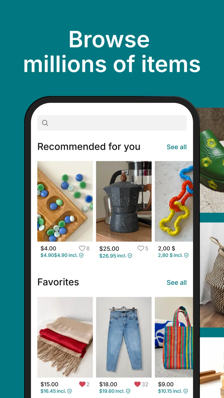 Vinted app screenshot showing the messaging feature