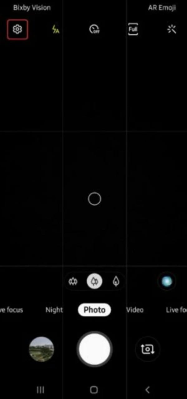Samsung Camera Screenshot 1
