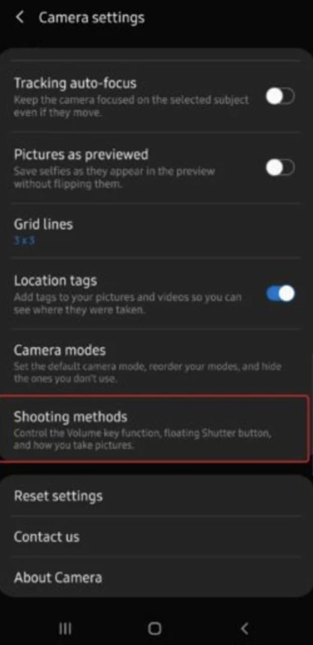 Samsung Camera Screenshot 2