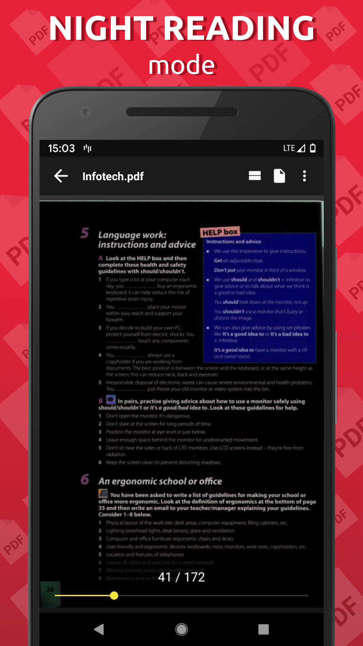 Simple PDF Reader screenshot 1