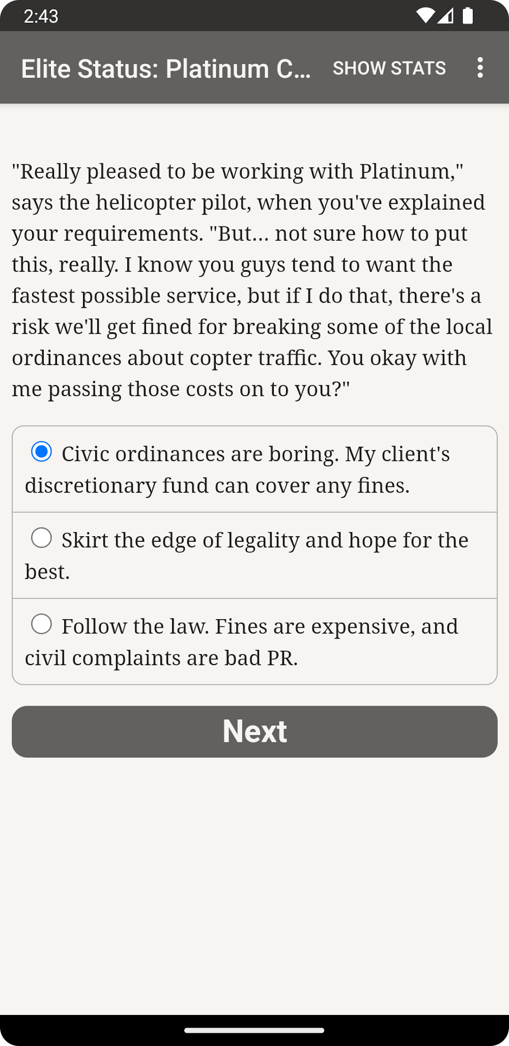 Elite Status screenshot 3