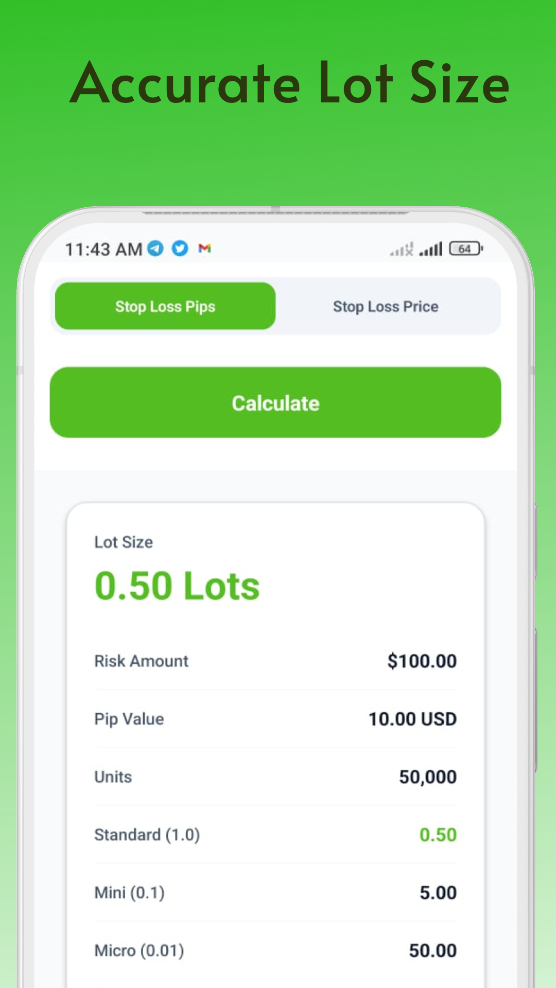 Babypips Lot Size Calculator screenshot 1