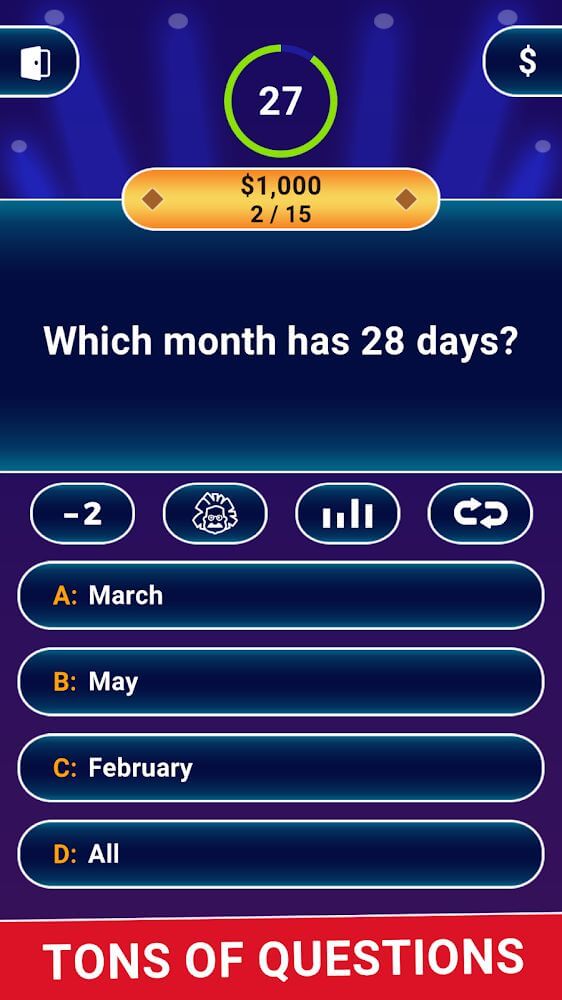 MILLIONAIRE TRIVIA screenshot 2