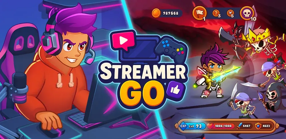 Streamer Go: Idle RPG screenshot 1